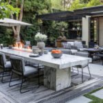 leathered granite outdoor kitchen